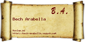 Bech Arabella névjegykártya